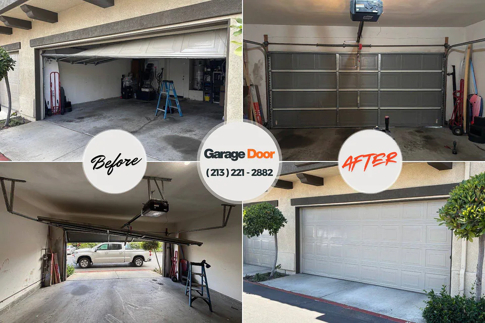 Before and after: garage door repair Picture Rocks, AZ